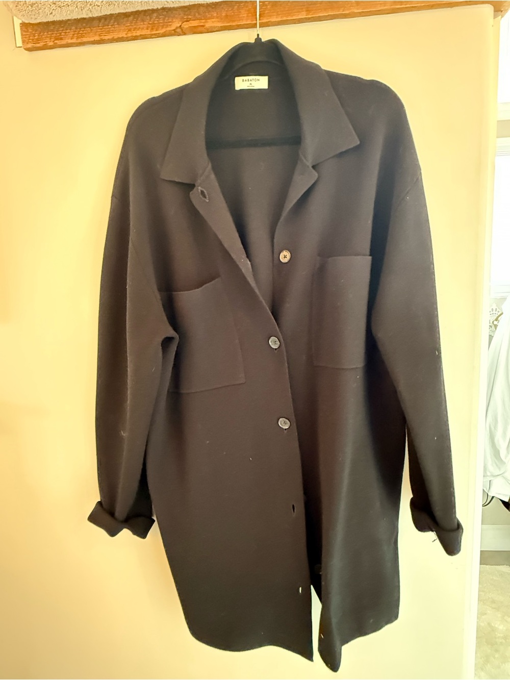Babaton Black Oversized Trench Coat
